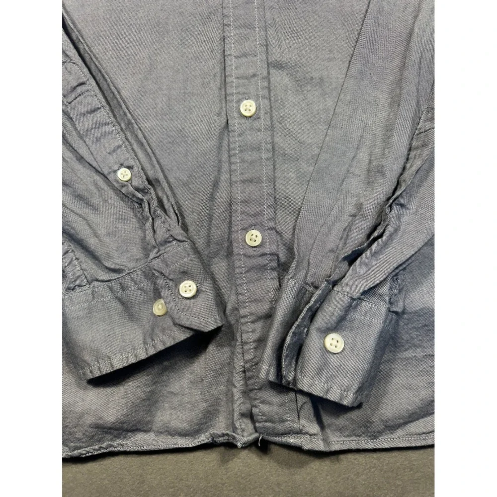 Banana Republic Untucked Slim Fit Chambray Button Down Shirt Mens XL‎ Blue